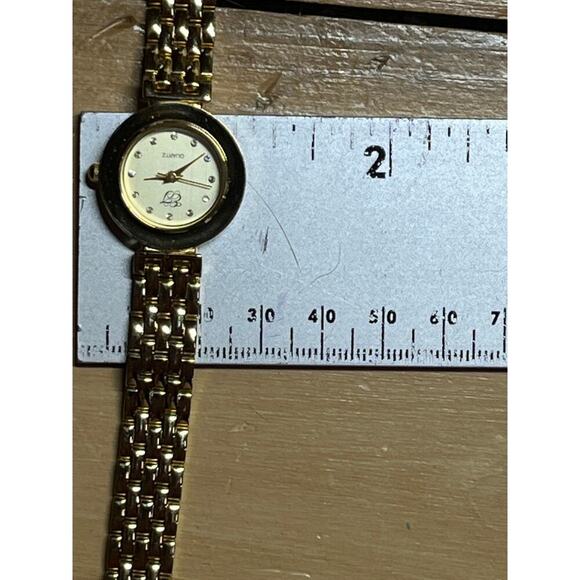 EJ Women's Gold tone quartz wrist watch. Faux Diamonds. Vintage? - Picture 9 of 10